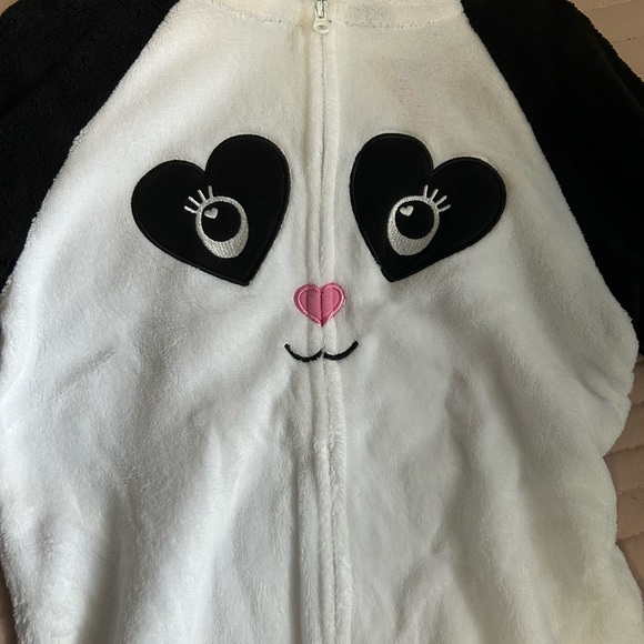 Girls black and white Panda Hooded Costume/onesie size M. The children’s place. - Picture 3 of 6